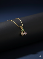 Gold Fruit Charm Necklace – Cute Pineapple Pendant for Women