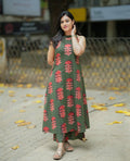 Women’s Olive Green Printed Kurti Set with Palazzo