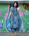 Women’s Blue Printed Kurti Set with Palazzo