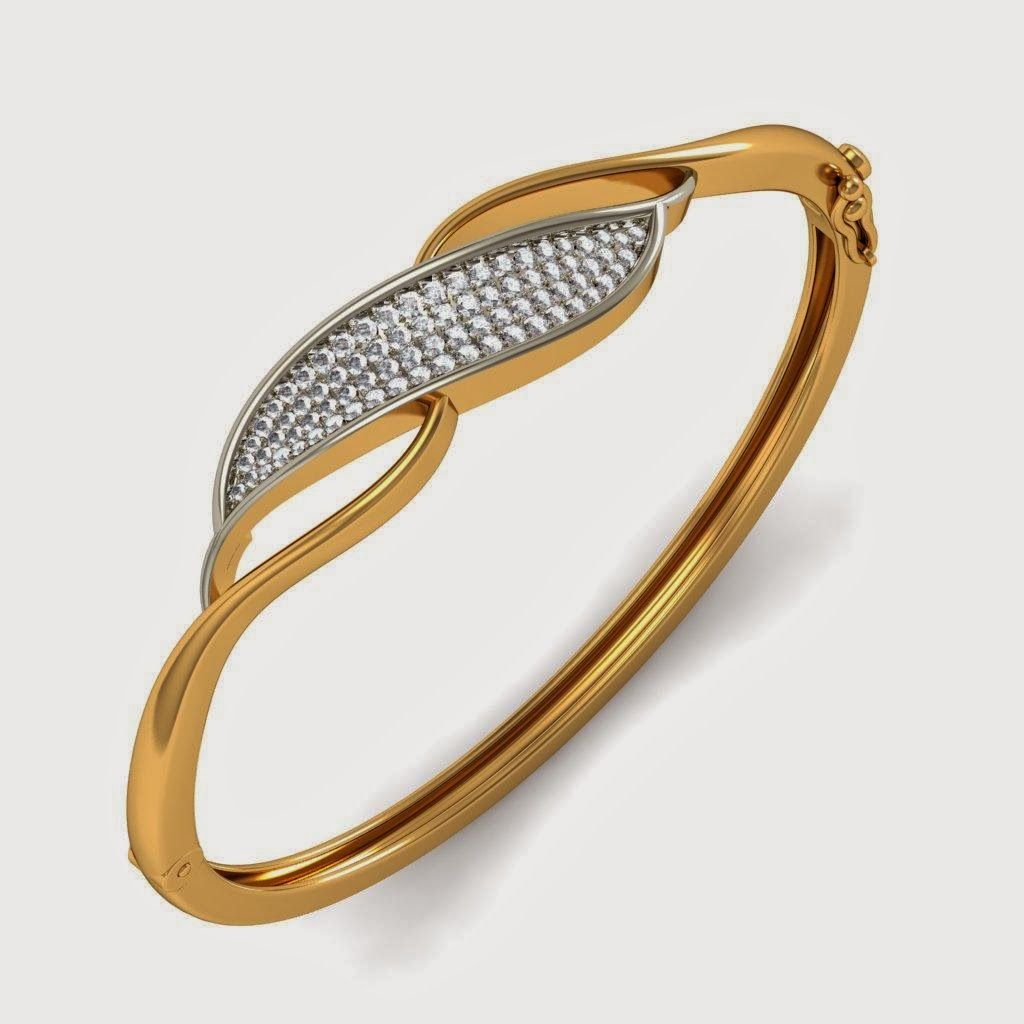Minimal Crystal Curve Gold Finish Bracelet for Women